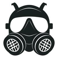 A silhouette of Respirator mask isolated on a white background, A Respirator gas mask vector