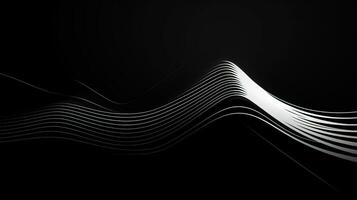 AI generated Abstract minimalistic background with wavy lines photo