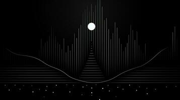 AI generated Abstract minimalistic background with wavy lines photo