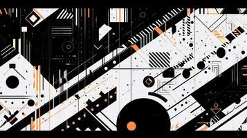 AI generated Abstract background with geometric shapes. Bauhaus style photo