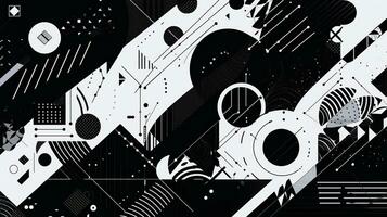 AI generated Abstract background with geometric shapes. Bauhaus style photo