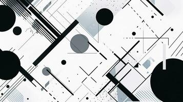 AI generated Abstract background with geometric shapes. Bauhaus style photo