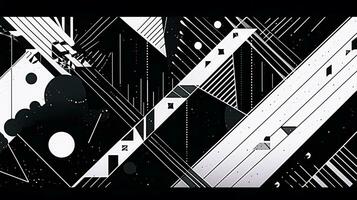 AI generated Abstract background with geometric shapes. Bauhaus style photo