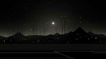 AI generated Abstract background with geometric shapes, lines, circles, dots. Bauhaus style. Network concept photo