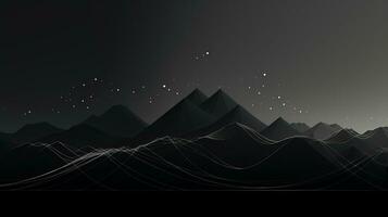 AI generated Abstract background with geometric shapes, lines, circles, dots. Bauhaus style. Network concept photo