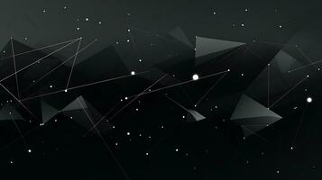 AI generated Abstract background with geometric shapes, lines, circles, dots. Bauhaus style. Network concept photo
