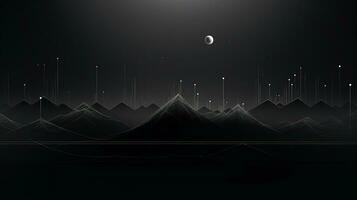 AI generated Abstract background with geometric shapes, lines, circles, dots. Bauhaus style. Network concept photo