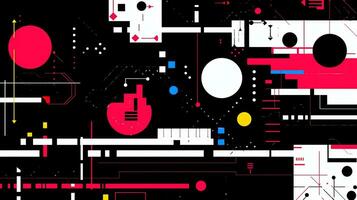 AI generated Abstract background with geometric shapes. Bauhaus style photo