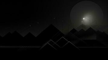 AI generated Abstract background with geometric shapes, lines, circles, dots. Bauhaus style. Network concept photo