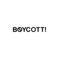 Visual Text Illustration of the Boycott, can use for sign, symbol, watermark, mark, sticker, banner, or graphic design element. Vector Illustration