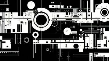 AI generated Abstract background with geometric shapes. Bauhaus style photo