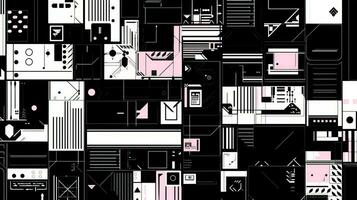 AI generated Abstract background with geometric shapes. Bauhaus style photo