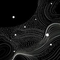 AI generated Abstract background with geometric shapes, lines, circles, dots. Hand drawn style. photo