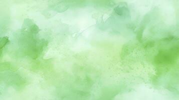 AI generated Abstract Green Watercolor Texture for a Vibrant Background. photo