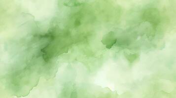 AI generated Abstract Green Watercolor Texture for a Vibrant Background. photo