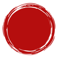 Zen Circle Icon Symbol on the Red Color. Zen Illustration for Logo, Art Frame, Art Illustration, Website or Graphic Design Element. Format PNG