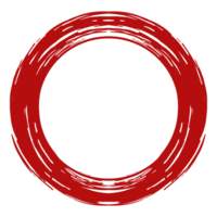 Zen Circle Icon Symbol on the Red Color. Zen Illustration for Logo, Art Frame, Art Illustration, Website or Graphic Design Element. Format PNG