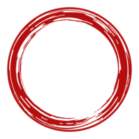 Zen Circle Icon Symbol on the Red Color. Zen Illustration for Logo, Art Frame, Art Illustration, Website or Graphic Design Element. Format PNG