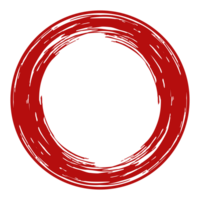 Zen Circle Icon Symbol on the Red Color. Zen Illustration for Logo, Art Frame, Art Illustration, Website or Graphic Design Element. Format PNG