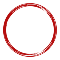 Zen Circle Icon Symbol on the Red Color. Zen Illustration for Logo, Art Frame, Art Illustration, Website or Graphic Design Element. Format PNG