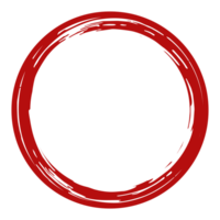 Zen Circle Icon Symbol on the Red Color. Zen Illustration for Logo, Art Frame, Art Illustration, Website or Graphic Design Element. Format PNG