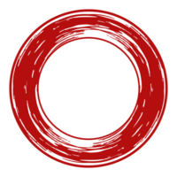 Zen Circle Icon Symbol on the Red Color. Zen Illustration for Logo, Art Frame, Art Illustration, Website or Graphic Design Element. Format PNG