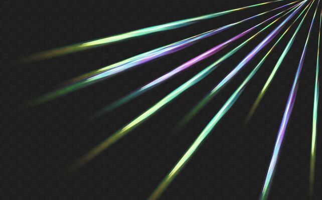 A set of colourful vector lens, crystal rainbow  light  and  flare transparent effects.
