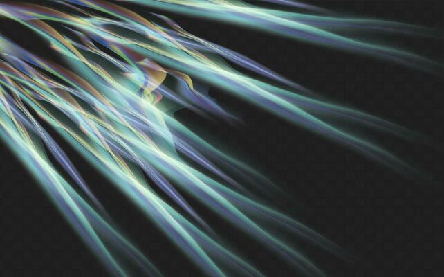 A set of colourful vector lens, crystal rainbow  light  and  flare transparent effects.