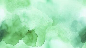 AI generated Abstract Green Watercolor Texture for a Vibrant Background. photo