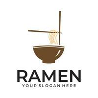 Ramen illustration logo vector