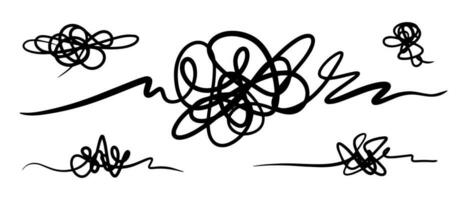 hand drawn of tangle scrawl sketch. Abstract scribble, Vector illustration.