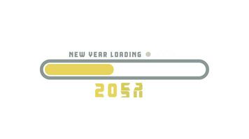 Loading 2023 to 2024 progress bar White Background Animation. Happy new year 2024 welcome. Year changing from 2023 to 2024. end of 2023 and starting of 2024. Almost reaching New Year Wishes 2024. video