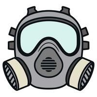un respirador gas máscara vector ilustración aislado en un blanco antecedentes