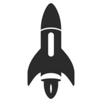 A Rocket spaceship Silhouette Vector free