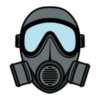 A Respirator gas mask vector illustration isolated on a white background