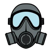 A Respirator gas mask vector illustration isolated on a white background