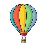 A Hot air balloon vector illustration isolated on a white background