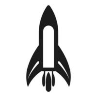 A Rocket spaceship outline Vector isolated on a white background