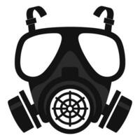 A silhouette of Respirator mask isolated on a white background, A Respirator gas mask vector