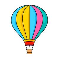 A Hot air balloon vector illustration isolated on a white background