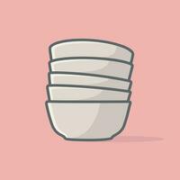 Set of a simple cup design vector