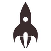 A Rocket spaceship Silhouette Vector free