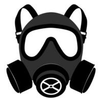 A silhouette of Respirator mask isolated on a white background, A Respirator gas mask vector