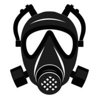 un silueta de respirador máscara aislado en un blanco fondo, un respirador gas máscara vector