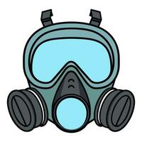 A Respirator gas mask vector illustration isolated on a white background