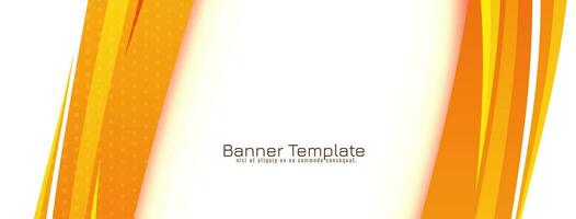 Dynamic Yellow and orange color wavy stylish banner design vector