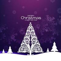 Modern Merry Christmas festival decorative greeting card vector