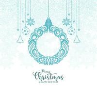 Merry Christmas festival decorative celebration card design vector