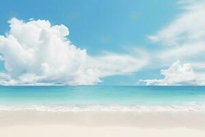 AI generated Summer beach landscape. Vacation background. Ai generated photo