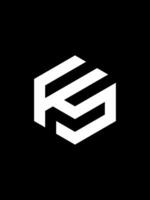 fs monogram logo template vector